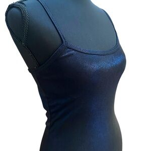 BKE Boutique Tank Dress Camisole Shimmering Midnight Blue Size M in EUC